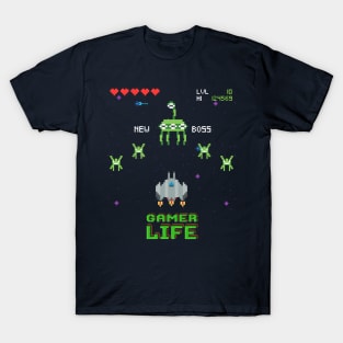 Retro Space Arcade Video Game T-Shirt